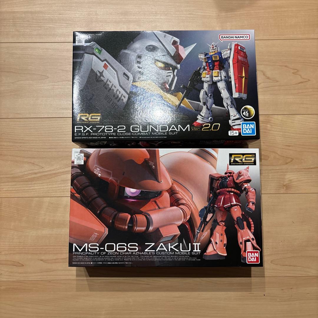 RG ガンダムVer. 2.0 & シャア専用ザク　セット