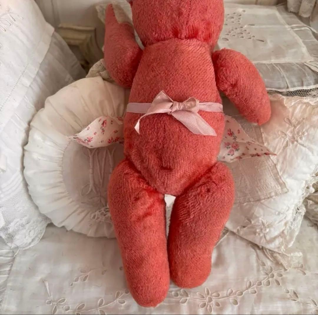 ピンクベア　フランス　アンティークベア　ヴィンテージ