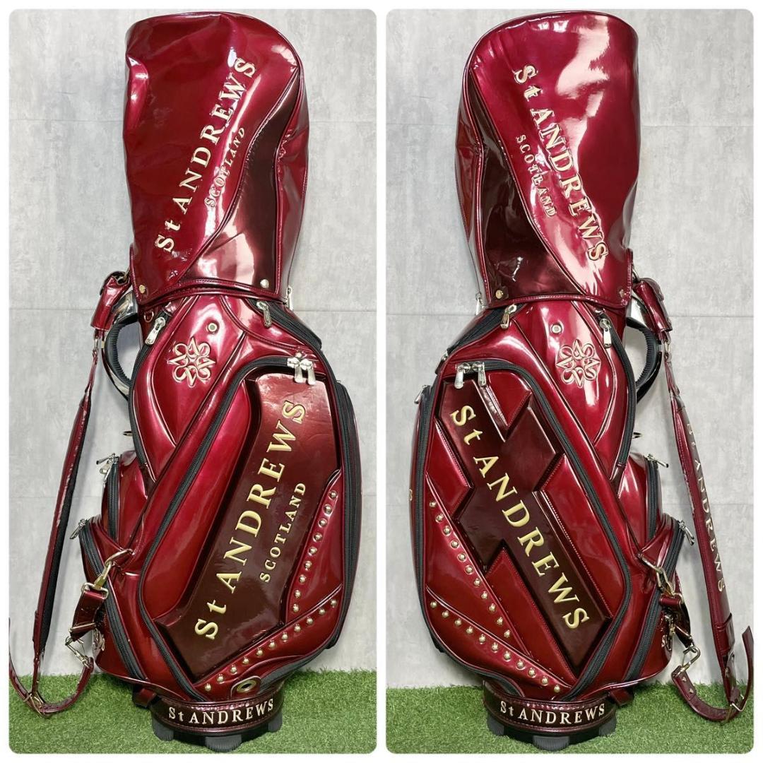 セントアンドリュース St ANDREWS キャディバッグ ゴルフバッグ レッド