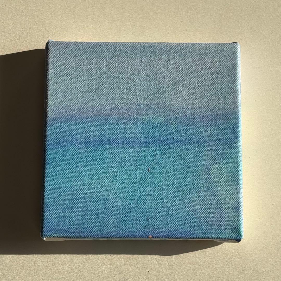 山崎美弥子さん 絵画 15×15 海と空の絵