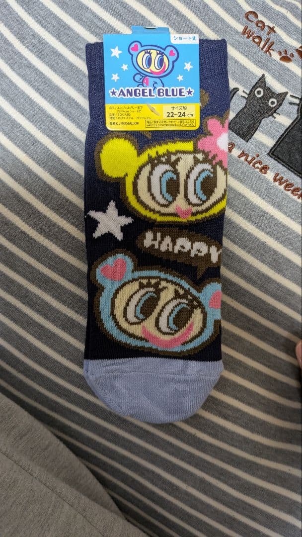 ANGEL BLUE キャラクターソックス 22-24cm