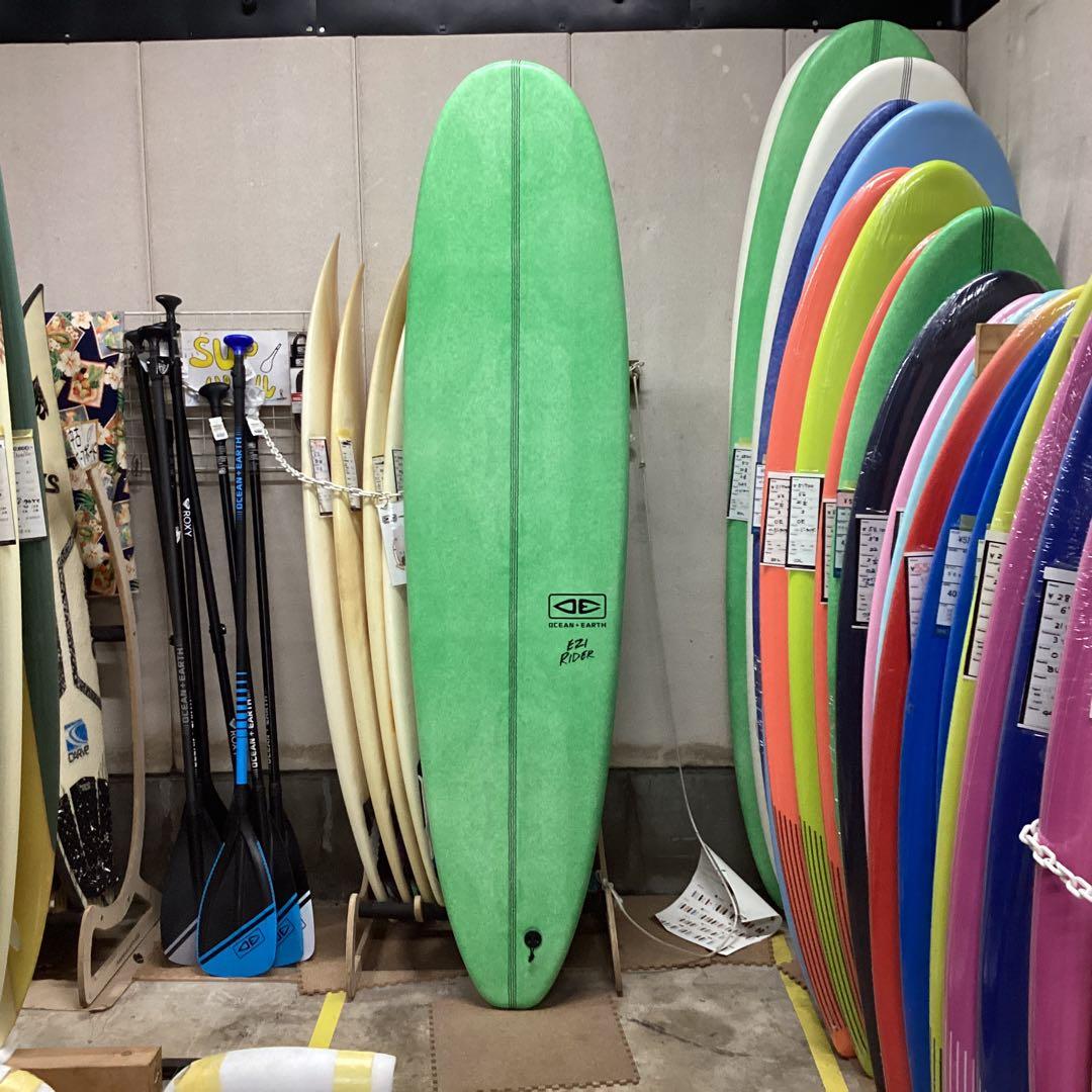 誰でも乗れる新品格安オーシャンアースイージーライダーソフトボードグリーン7,6❣️