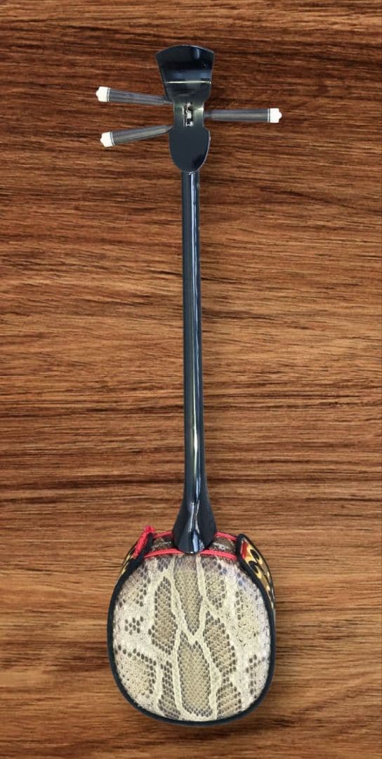 ヘビ皮三線 専用ケース付き 沖縄