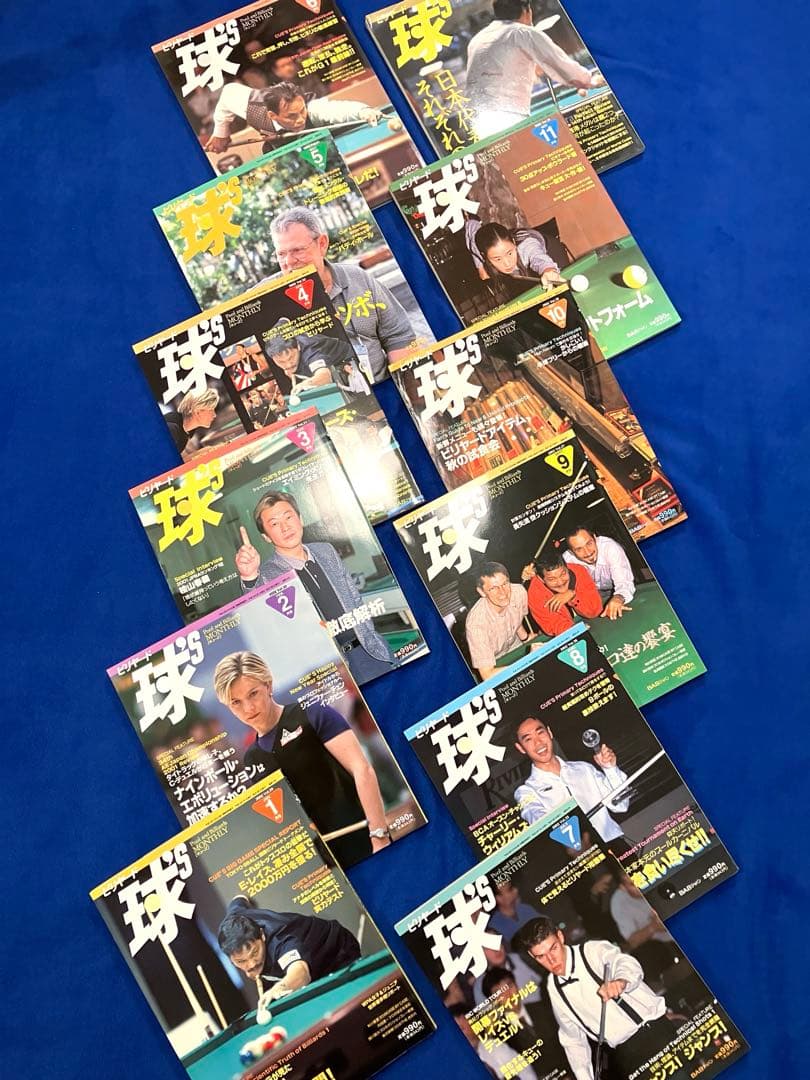 ビリヤード専門誌キューズ CUE'S 2002年12冊セット(29号〜40号)