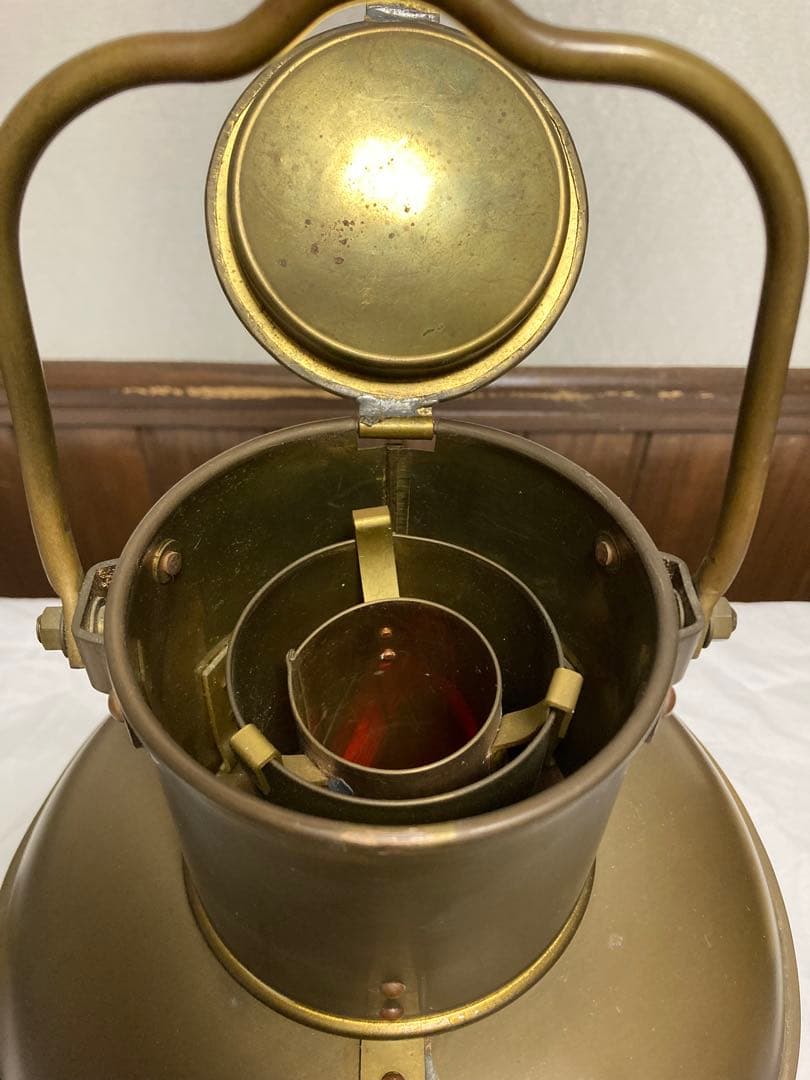 日本船燈株式会社　赤燈（油用）　インテリア　ランタン　アンティーク　昭和43年