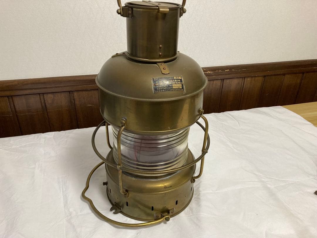 日本船燈株式会社　赤燈（油用）　インテリア　ランタン　アンティーク　昭和43年