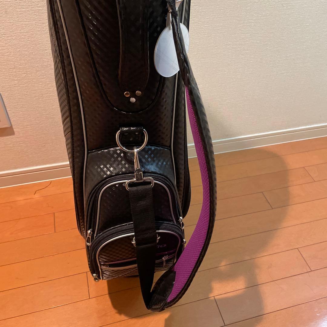 XXIO ブラック レディースキャディバッグ カーボン調