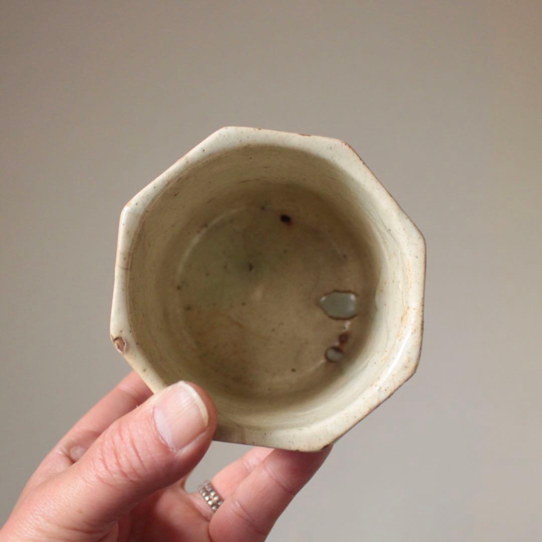 李朝 面取 八角 筆筒 筒茶碗 古美術 朝鮮美術 古道具 アンティーク