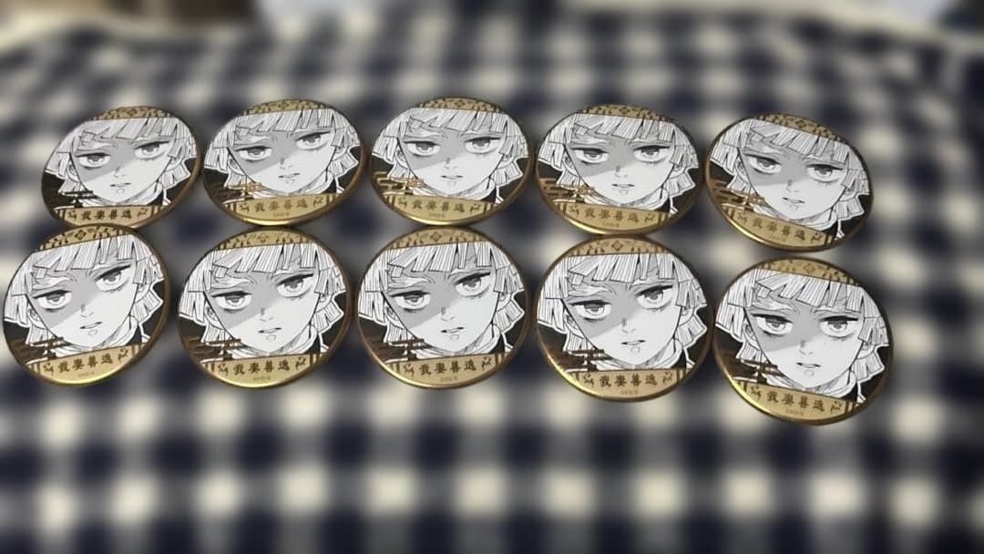 鬼滅の刃 原画展 デコレクション缶バッジ 我妻善逸