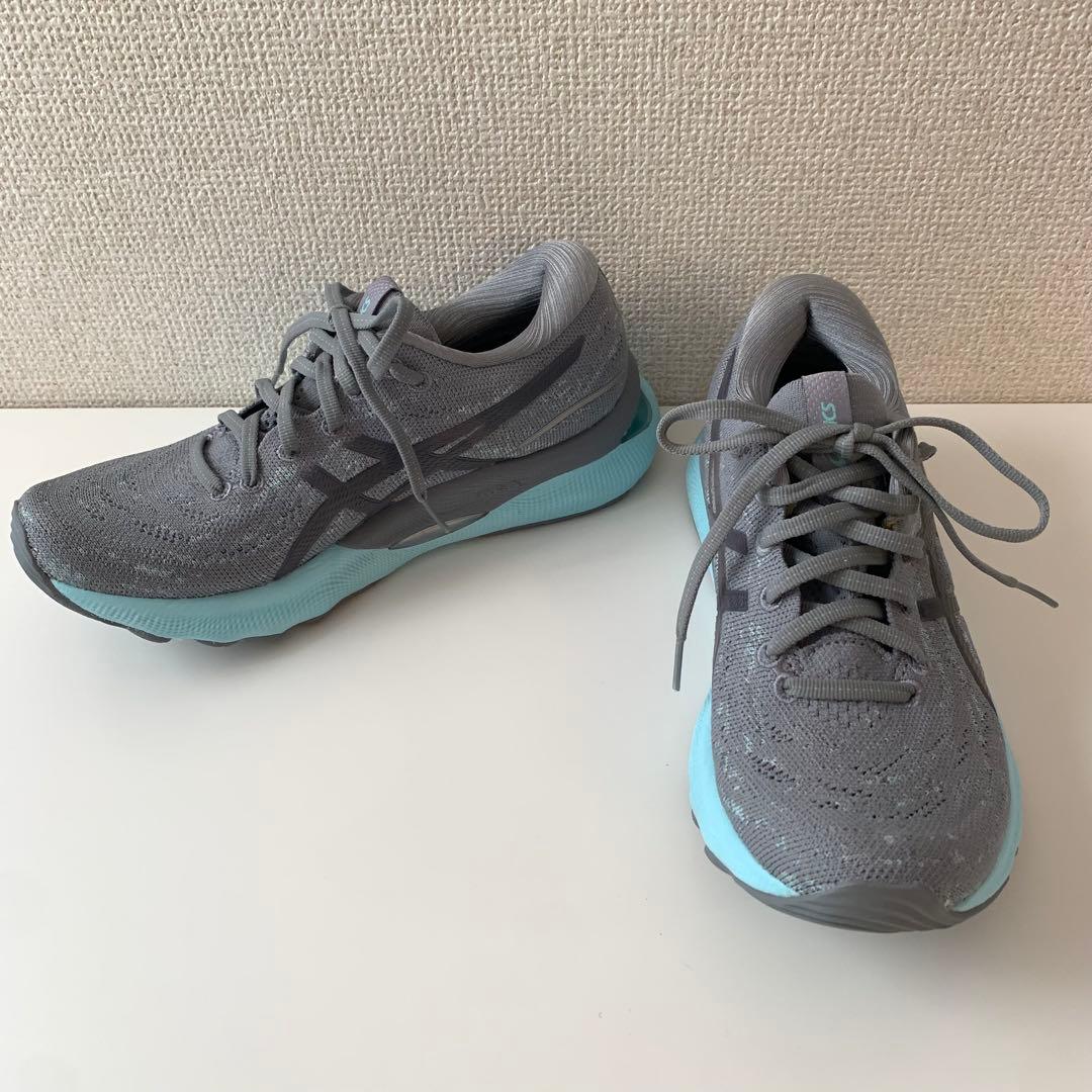 【ASICS】アシックス GEL-NIMBUS 24 グレー/ライトブルー