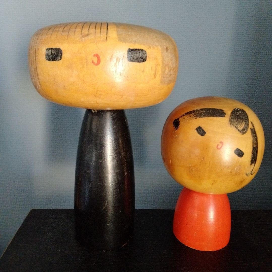 木製こけし 大小2体セット