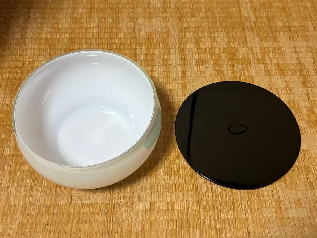 茶道具 ガラス 平水指 花押 永田宗伴書付 共箱 表千家 煎茶道具