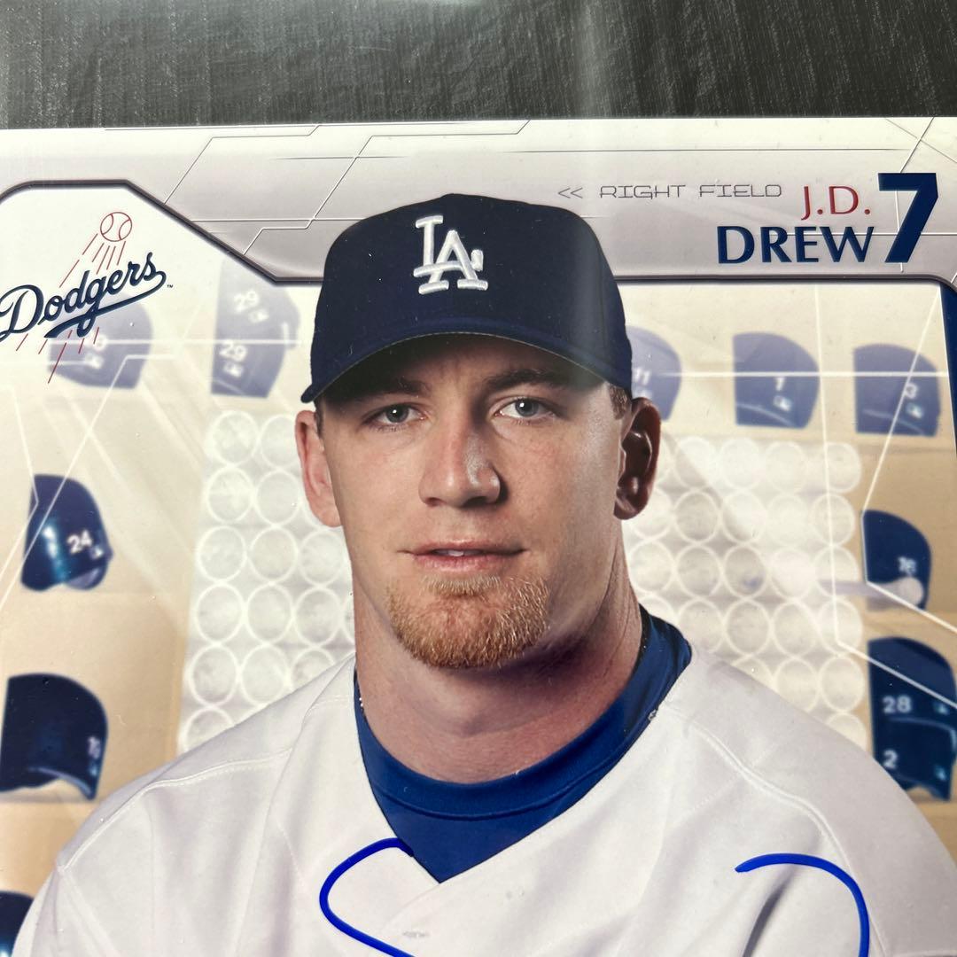 MLB  JD Drew ドリュー　直筆サイン入りフォトロスアンゼルスドジャース