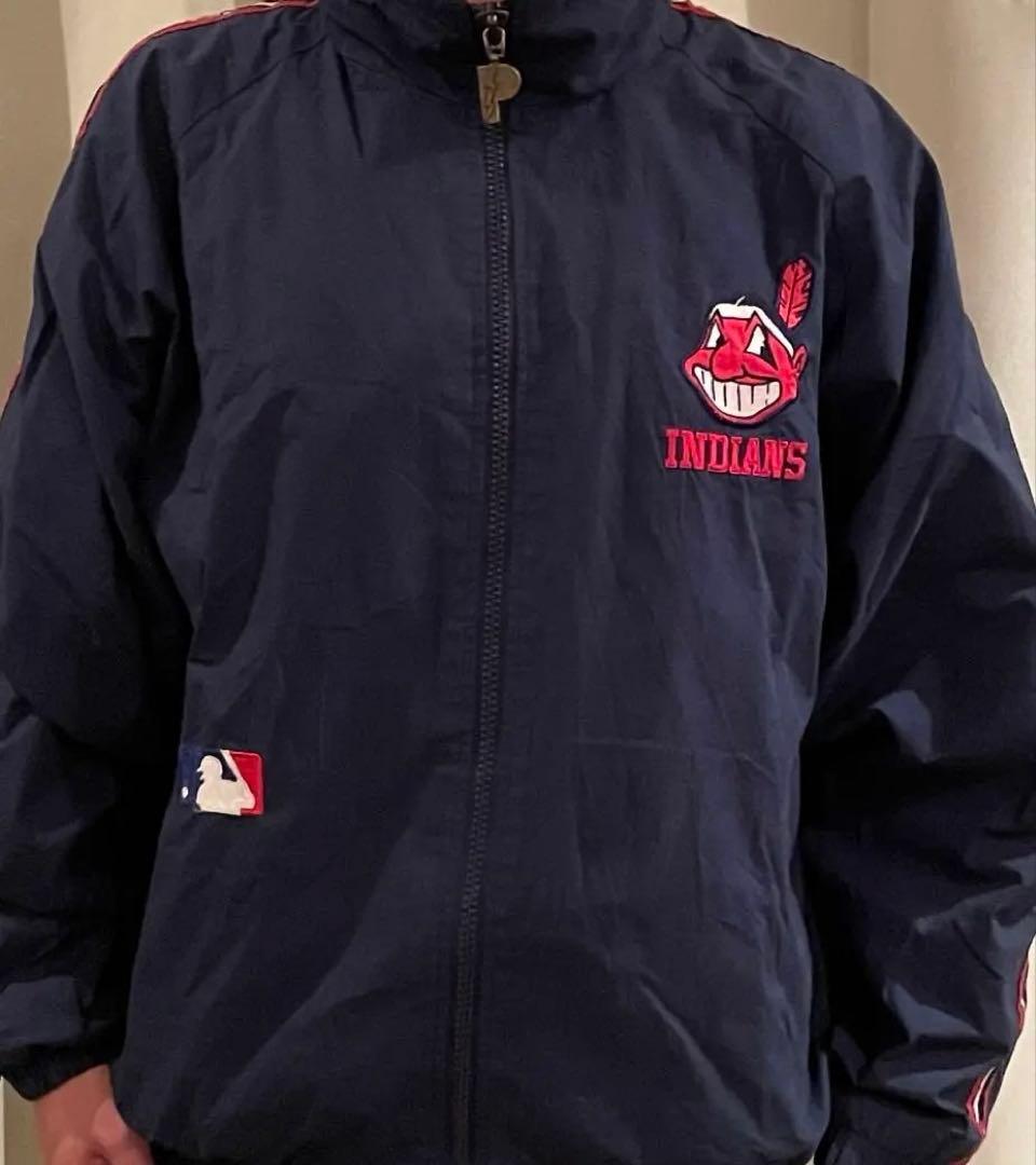 インディアンス　 ナイロンジャケット proplayer製　XL ワフー酋長