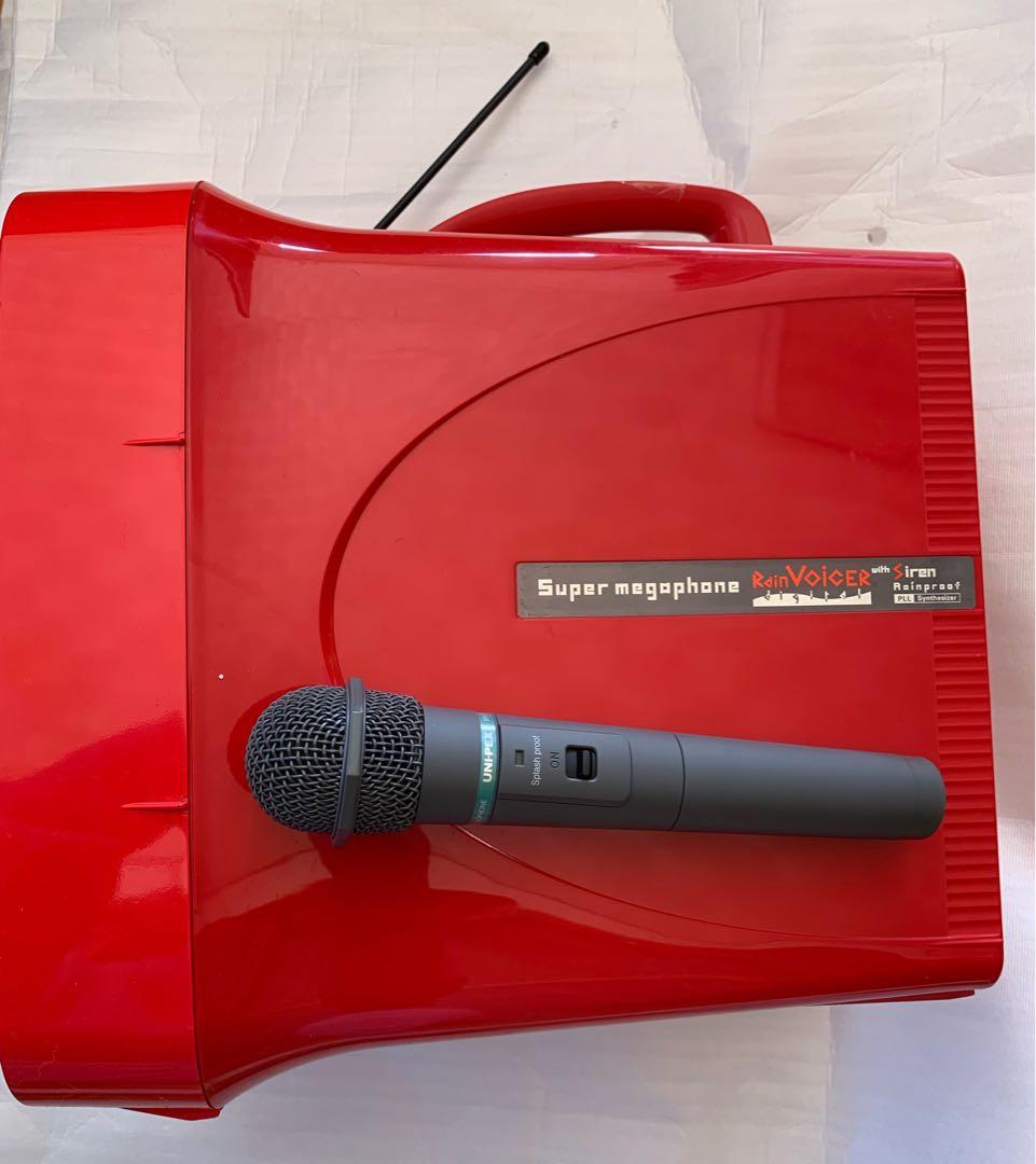 【Used goods】ワイヤレスマイク付きスピーカー選挙・防災、地域行事等最適