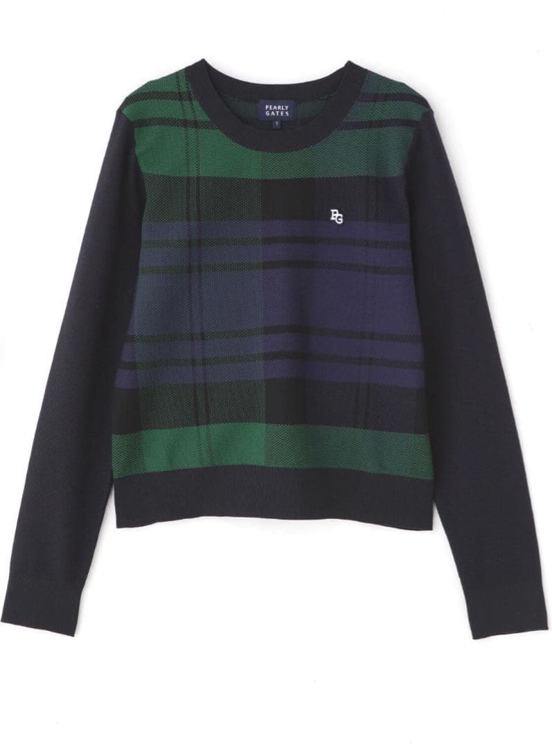 PEARLY GATES パーリーゲイツ　クルーネックニットプルオーバー