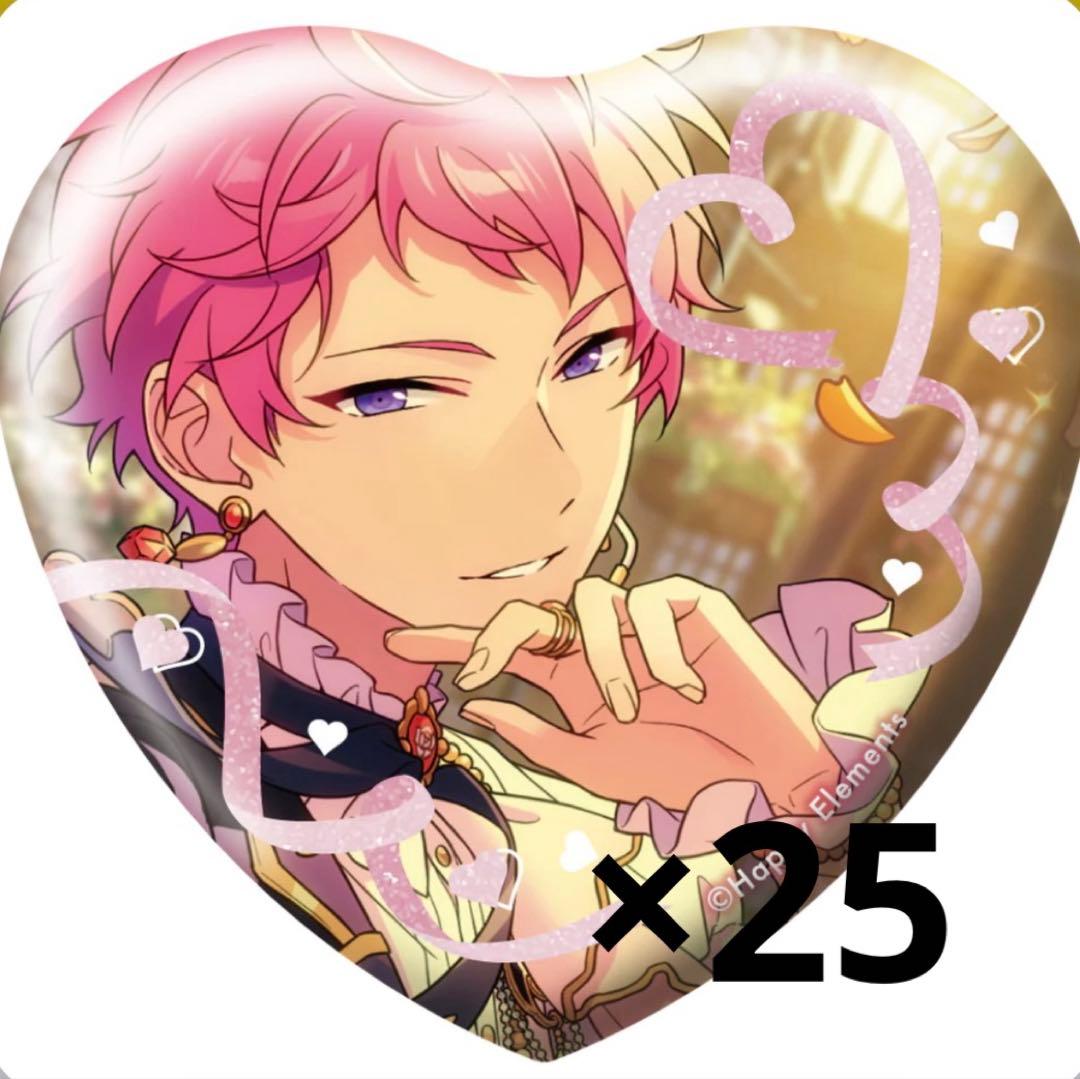 ハート型缶バッジ ウィンクキャラクター