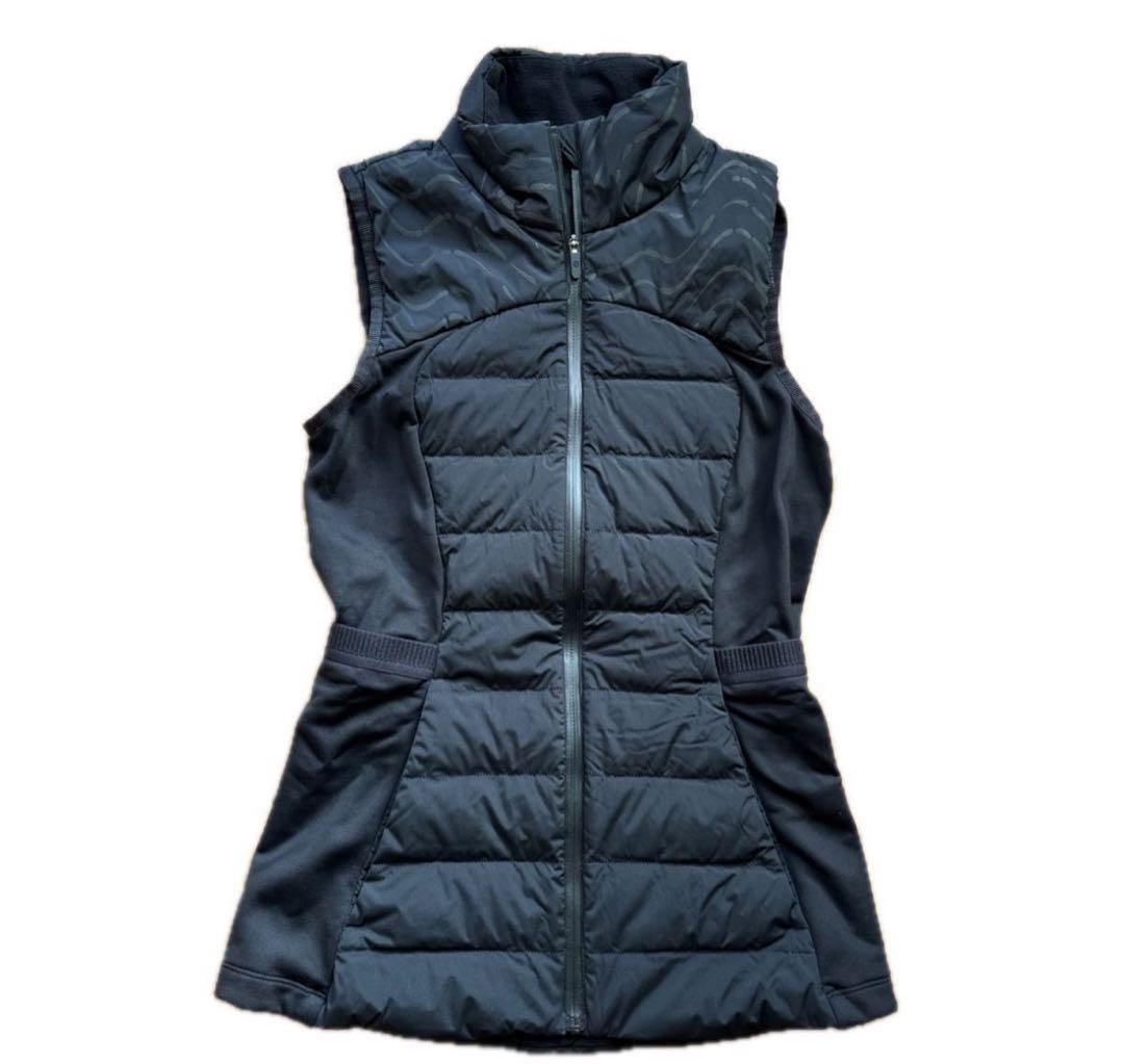 【ルルレモン】lululemon 撥水機能 薄ダウンベスト　サイズ2 黒