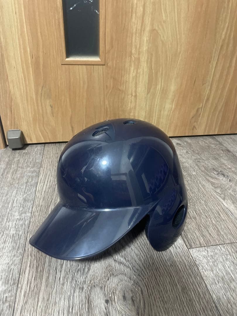 片耳　軟式野球用バッティングヘルメット L ネイビー