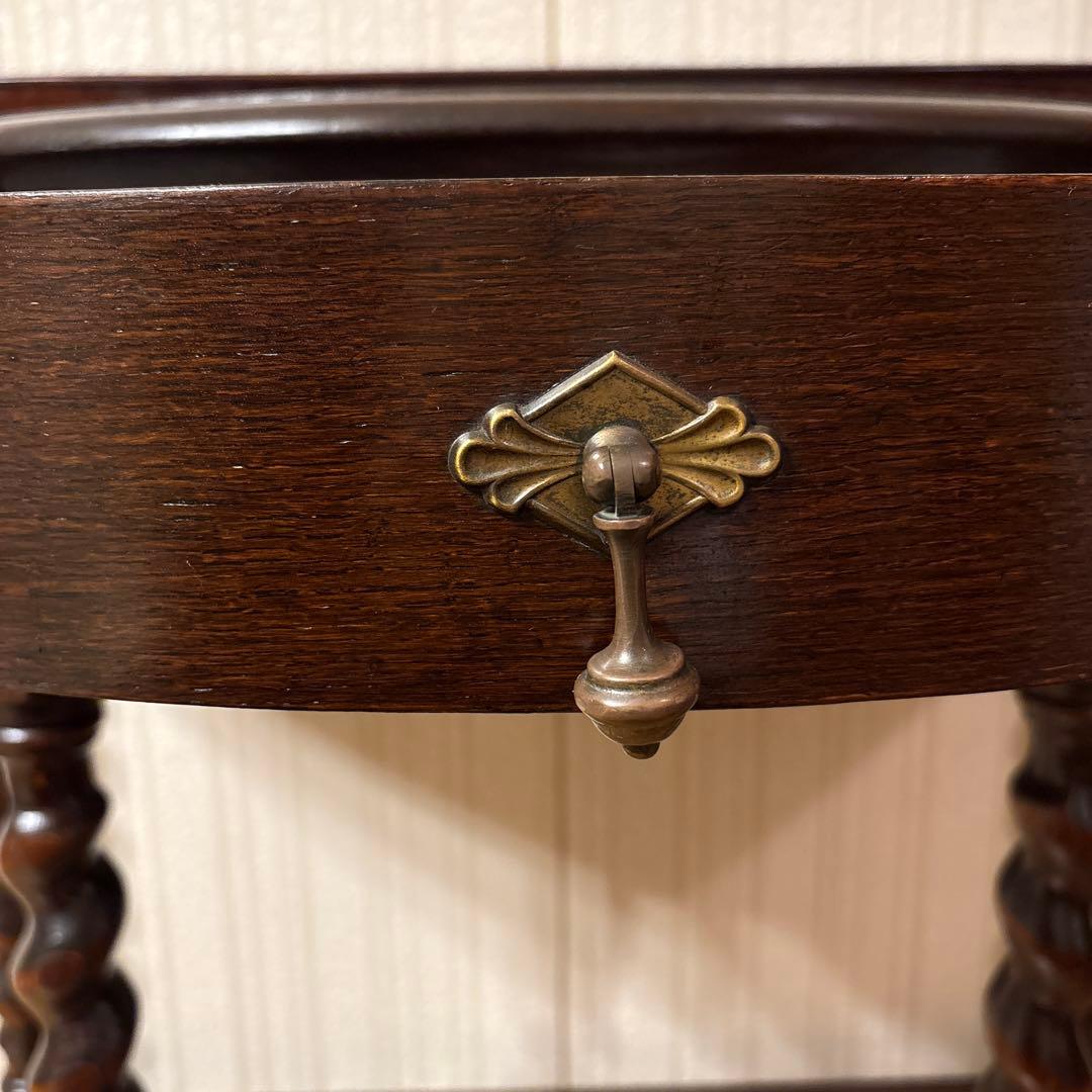 美品！良品イギリス アンティーク家具コンソールテーブル花台ダークブラウン 英国製