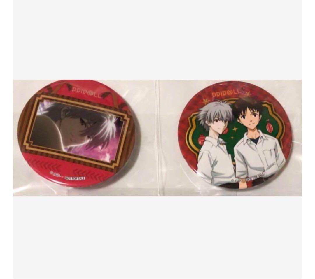 エヴァンゲリオン ケーキ 缶バッジ カヲル シンジ エヴァンゲリオン プリロール