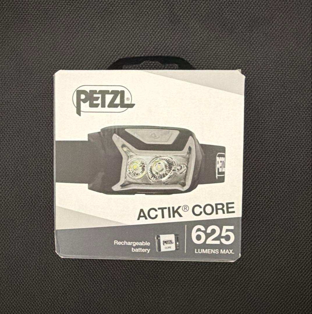 【新品 未開封】ペツルPETZL アクティックコア ヘッドライト625ブラック