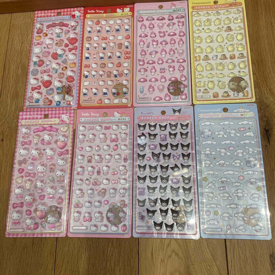 正規品 サンリオminiボンボンドロップシール8種セット