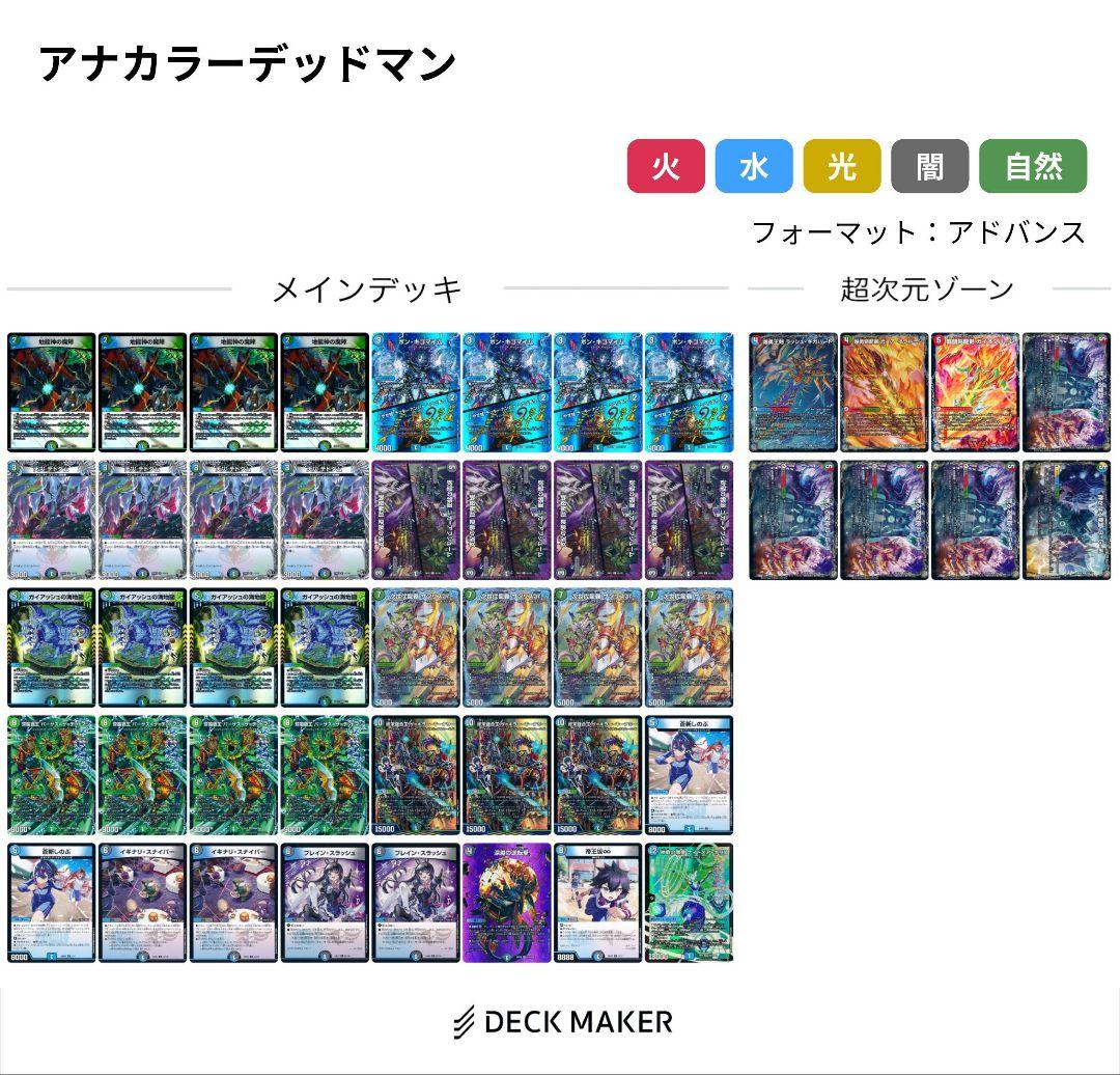 バーサスザデットマン　アナカラーデッドマン　デッキ