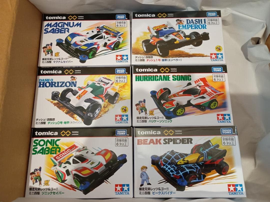 6種トミカ unlimited ダッシュ！四駆郎 ミニ四駆 爆走兄弟レッツ＆ゴー