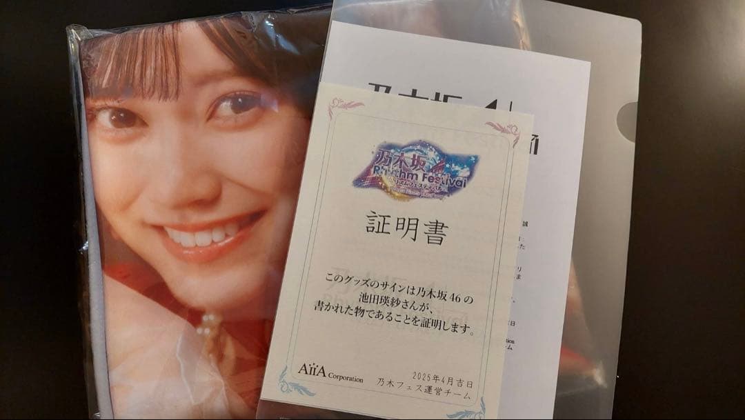京*ト様 【池田瑛紗】乃木フェス 直筆サイン入り オリジナルフード付クリスマスタ