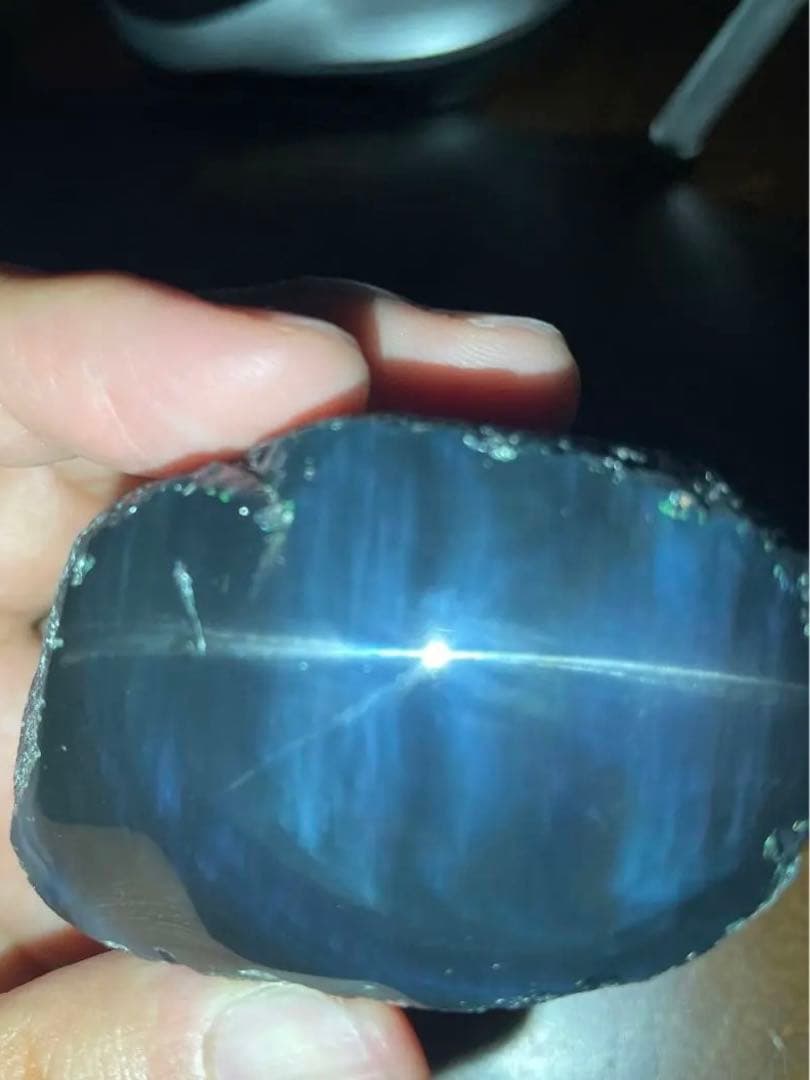 研磨品　十勝石玲瓏　ブルーオーロラ　レインボーオブシディアン