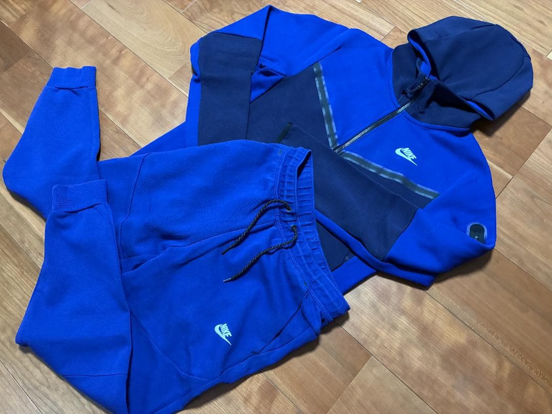 central cee愛用 NIKE テックフリース セットアップS ブルー