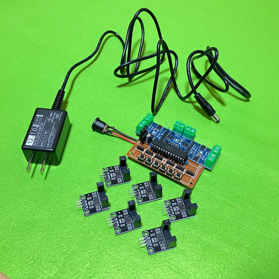 てるりん メダルホッパー6台制御基板 ACアダプター メダル検知用センサー