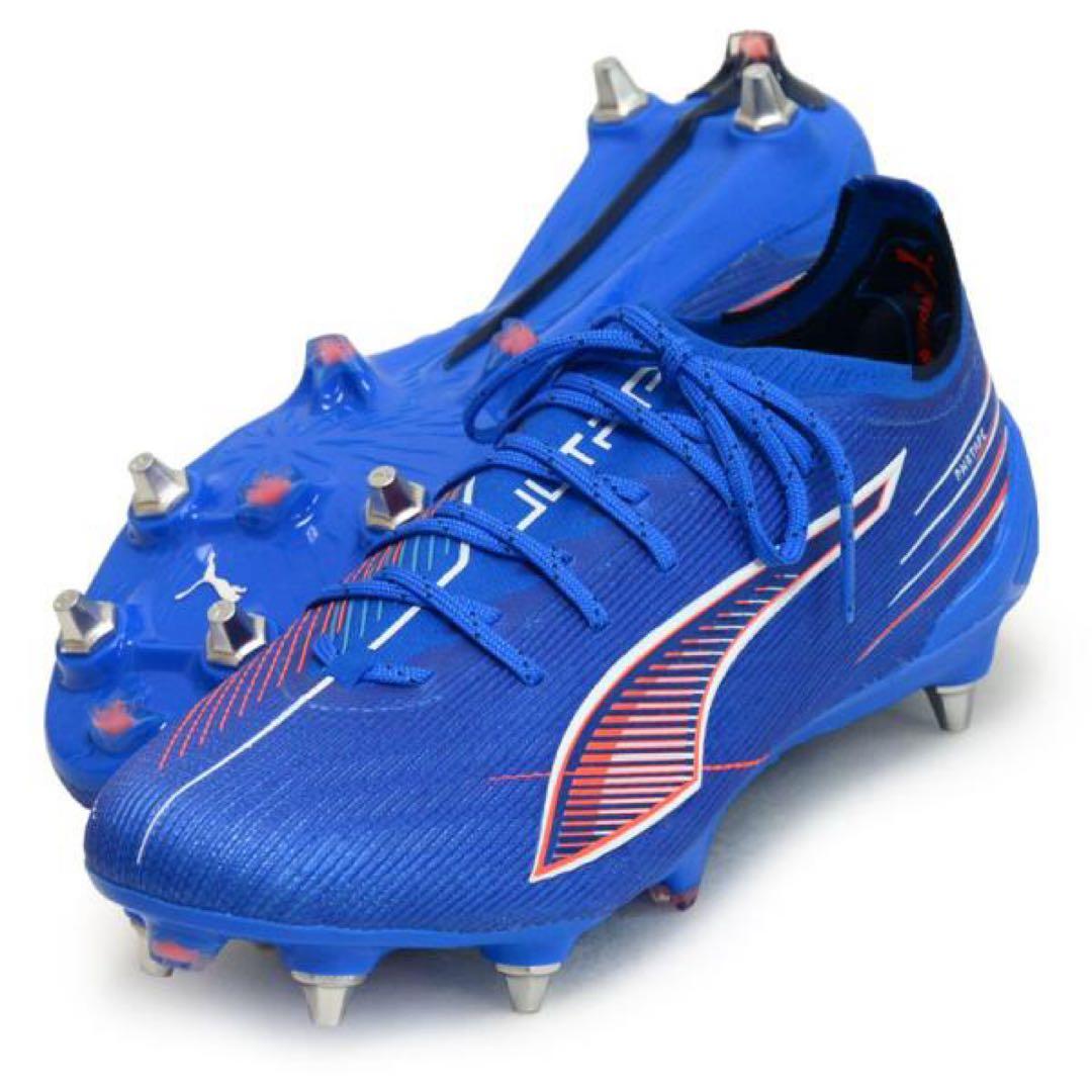 Puma アルティメット6 SG サッカースパイク取替式 ブルー/オレンジ