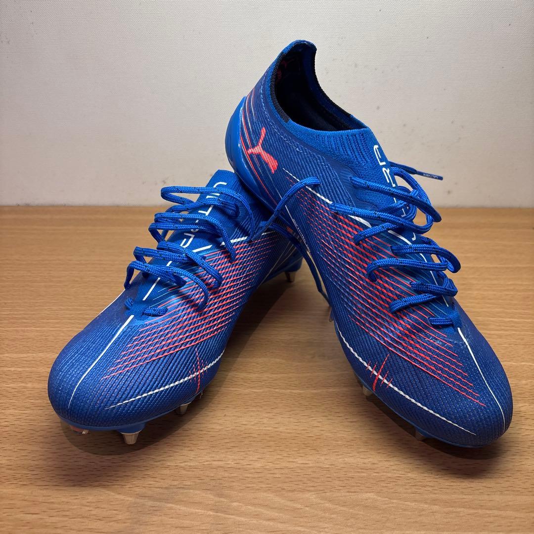 Puma アルティメット6 SG サッカースパイク取替式 ブルー/オレンジ