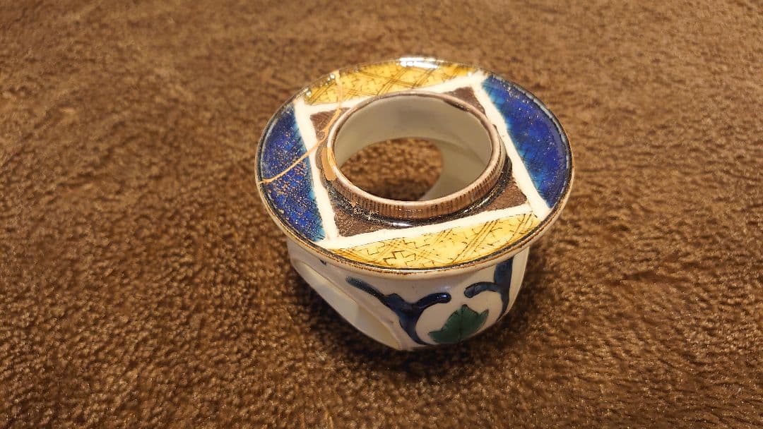 古九谷　九谷焼　吉田屋　杯台　図録掲載　同手　１客