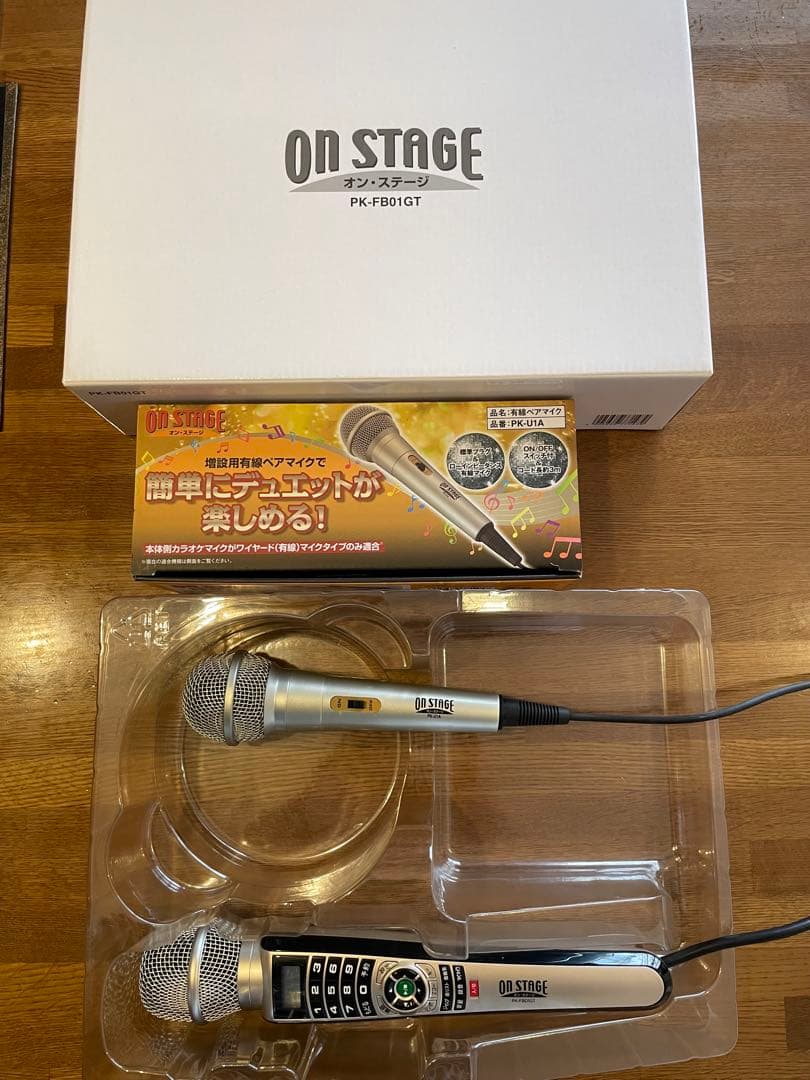 パーソナルカラオケ オンステージ PK-FB01GT マイク2本　追加チップあり