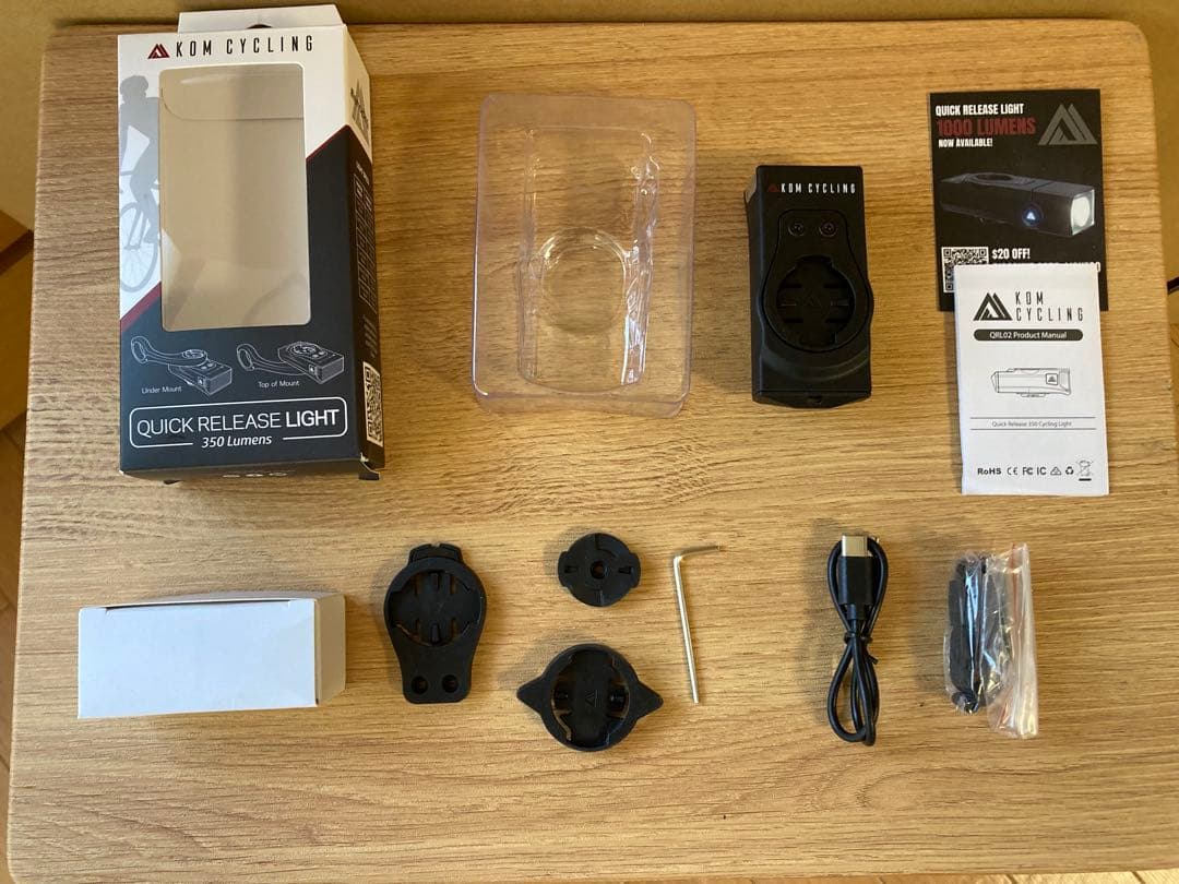 アクセサリー KOM Cycling Quick Release Light 350