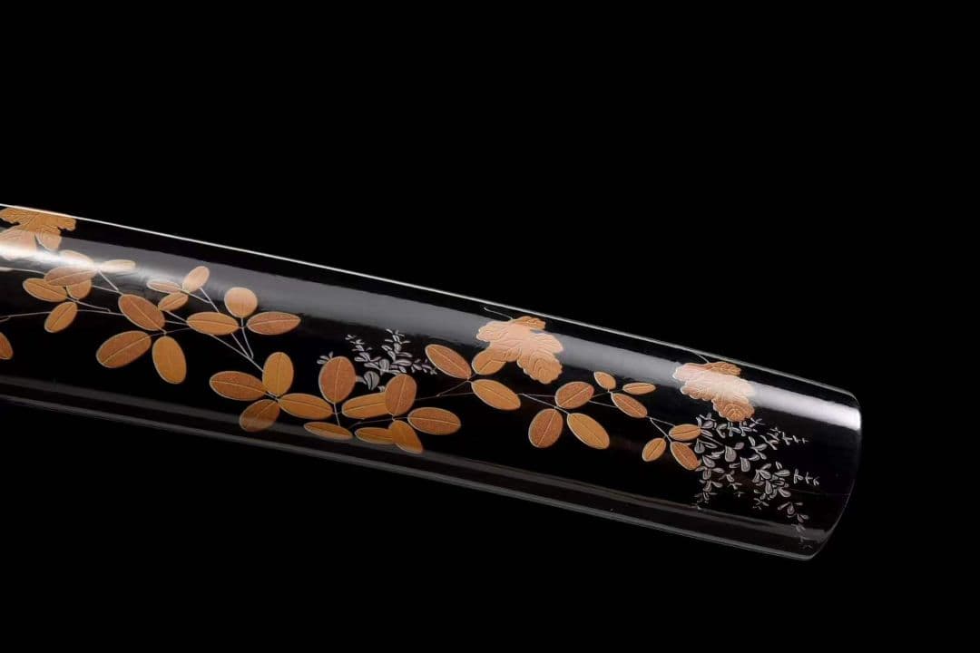 焼成打石紋模様鋼武士刀【金菊】武具　刀装具　日本刀　模造刀 居合刀  肋差