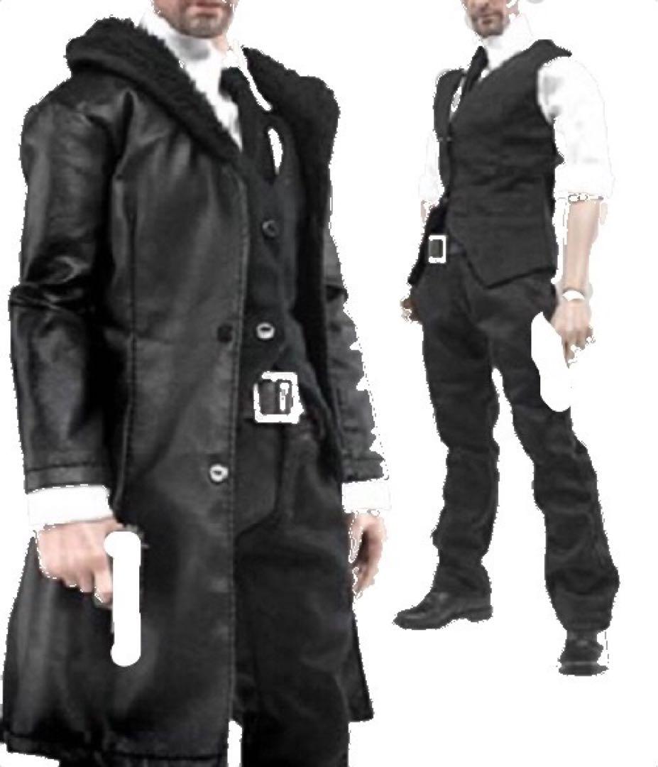 1/6フィギュア用衣装 レザースーツセットCC163ver2※ジョイント式ブーツ