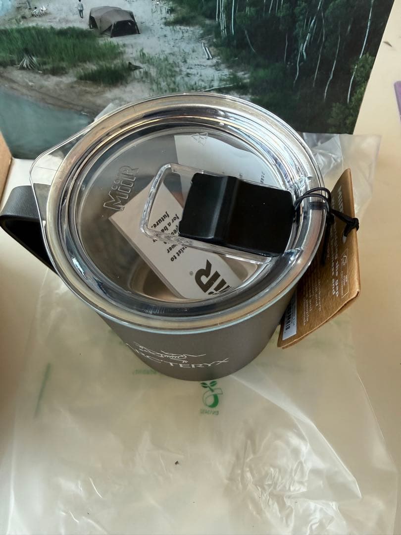 新品　ARC'TERYX ブラックマグカップ 12oz/354mL