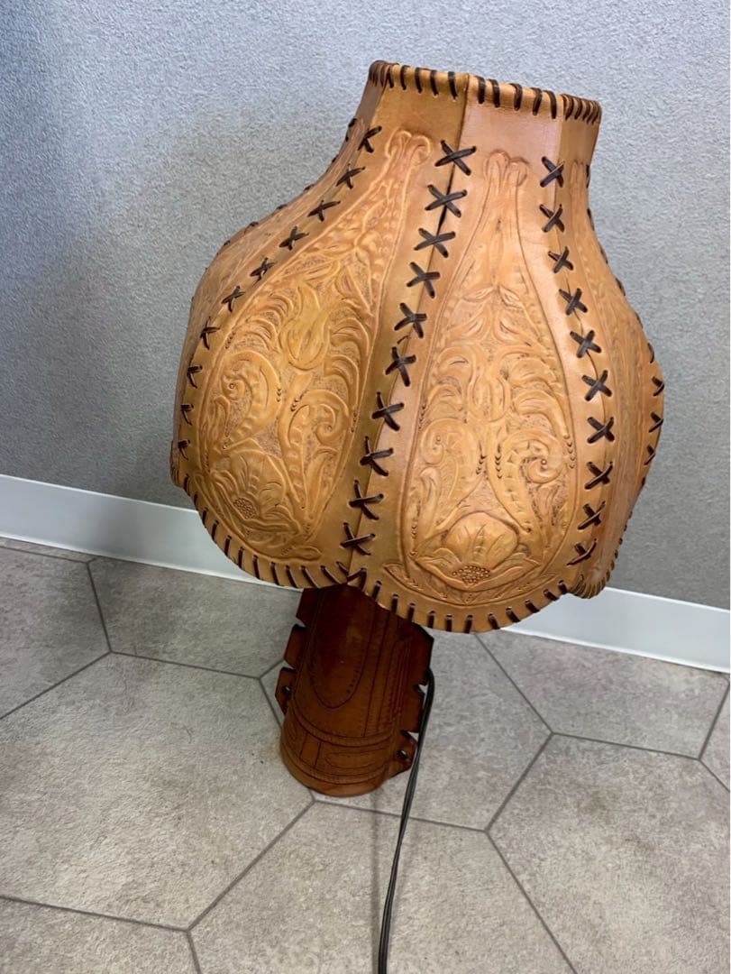 アンティーク レザー 牛革 ランプ