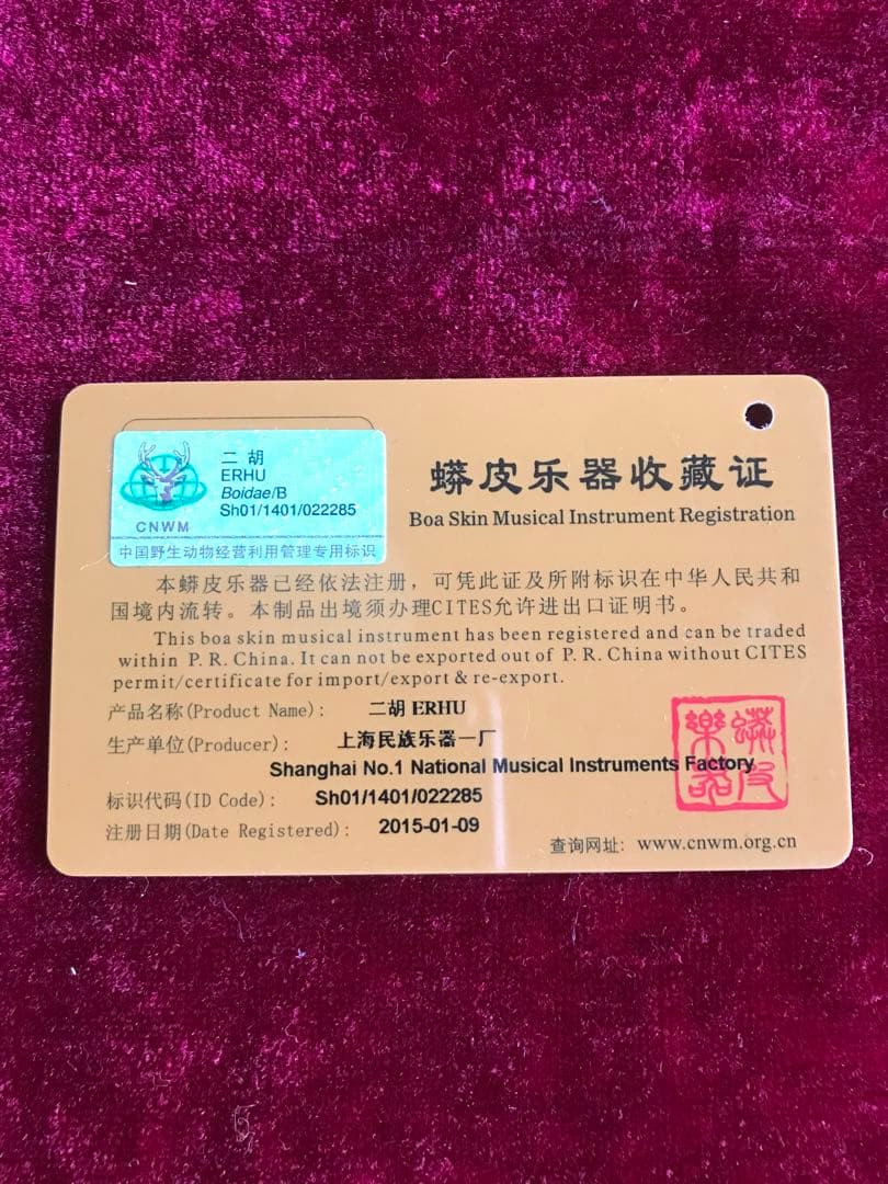 二胡★蛇本皮★初心者用★中古品★無傷