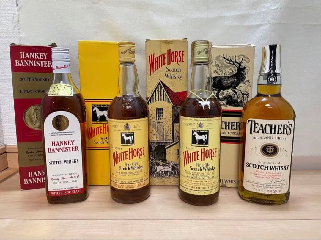 【未開封】ウイスキー 4本セット ホワイトホースなど