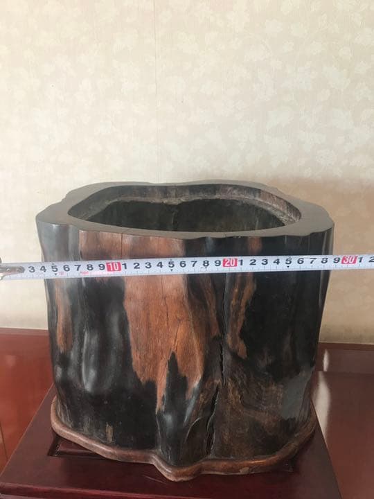 骨董品   黑柿木火鉢