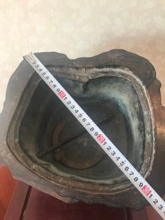 骨董品   黑柿木火鉢