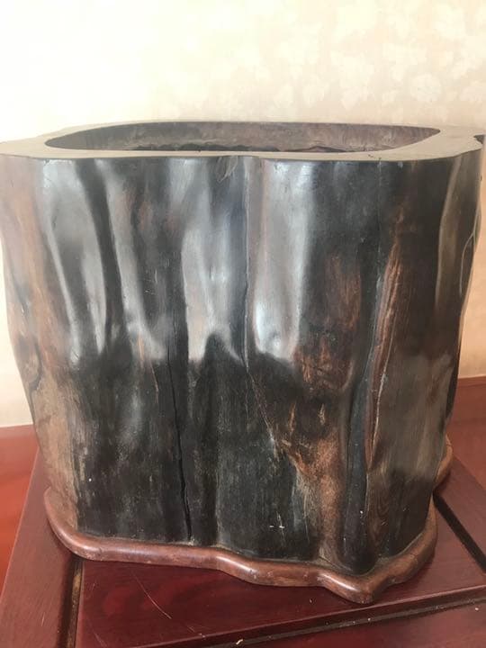 骨董品   黑柿木火鉢