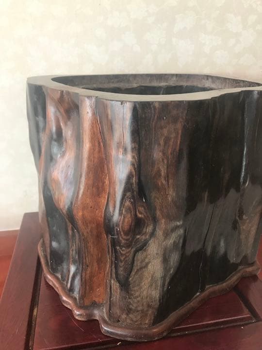 骨董品   黑柿木火鉢