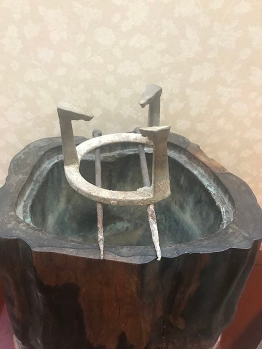 骨董品   黑柿木火鉢