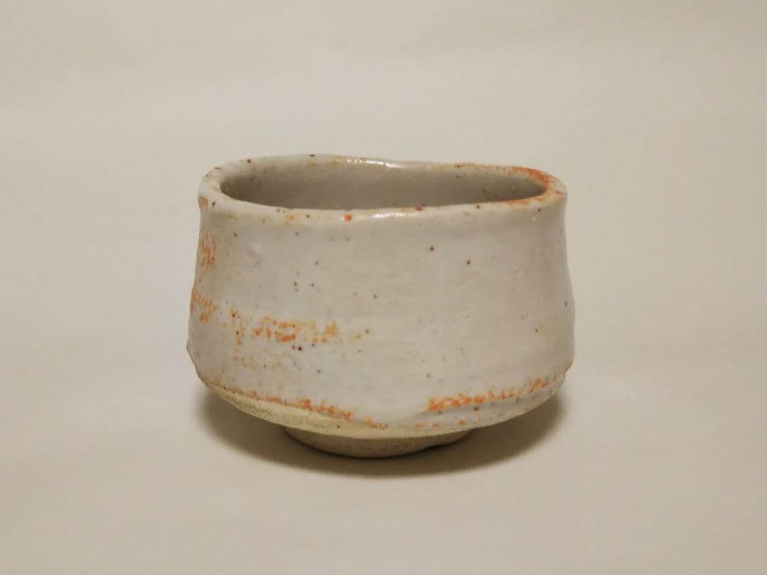 加藤景秋作　志野茶盌　共箱有